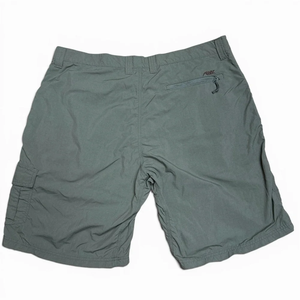 Mountain Khakis Granite Creek Shorts Mens 40 x 11 Green Hiking Nylon Gorp Tech